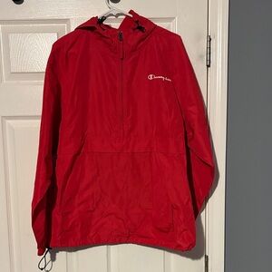 Champion Hooded Red Pullover Jacket